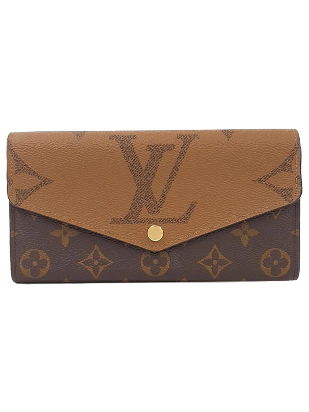 Louis Vuitton Monogram Giant Portefeuille Sarah Bi fold Long Wallet